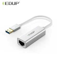 EDUP 10/100/1000 Мбит/с гигабитный USB Ethernet адаптер USB 3,0 LAN сетевая карта с RJ45 Порты и разъёмы Win/Mac для настольных компьютеров Тетрадь планшетный ПК
