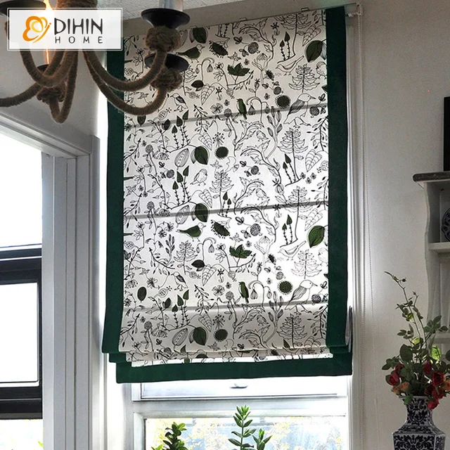 Natural Cotton Fabric Window Treatment Blackout Curtains Roman Shade Natural Cotton Fabric Window Treatment Blackout Curtains Roman Shade Customized Blinds The Finished Curtain
