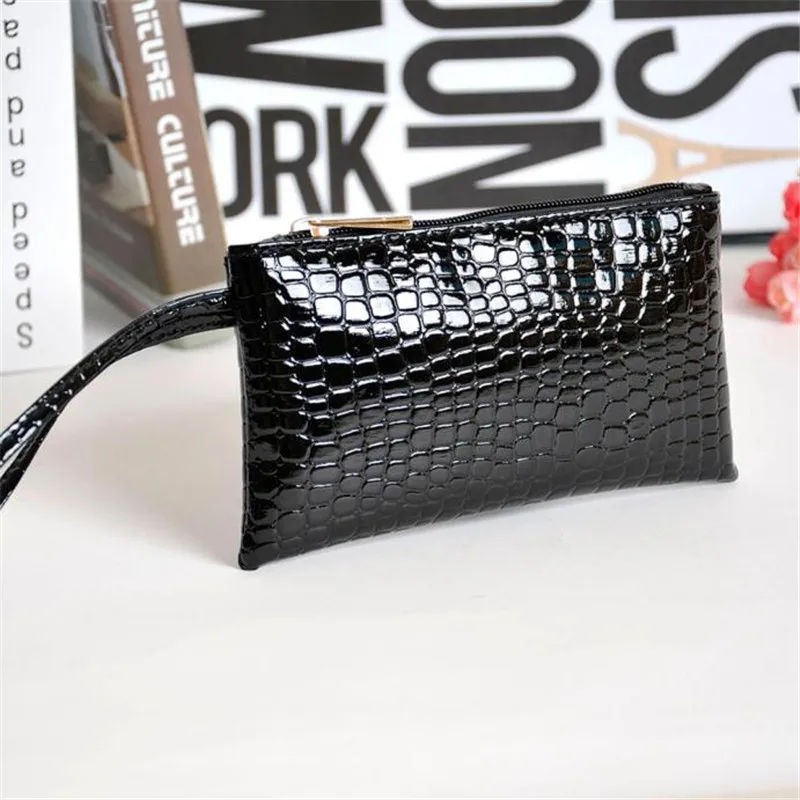 New Arrival Handbag Womens Crocodile PU Leather Clutch Handbag font b Bag b font Coin Purse