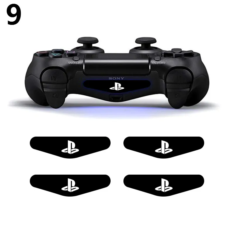 nine 4 шт./лот светодиодный контроллер PS4 светильник стикер бар пользовательские наклейки для Playstation Gampad контроллер кожи для PS4 контроллер Duals - Цвет: nine