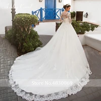 Ashley Carol Elegant Wedding Dresses For Women With Jacket 2 In 1 Appliques Lace Up Princess Wedding Gown Vestidos De Novia 2