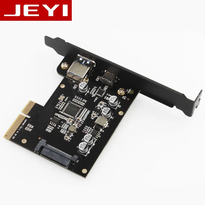 Inicio de expansión JEYI SEAVAST-8 USB3.1 añadir tarjeta PCIE tipo C versión 3,1 tarjeta adaptador a ASM1142 ASMEDIA PCIE USB3.1 GEN2