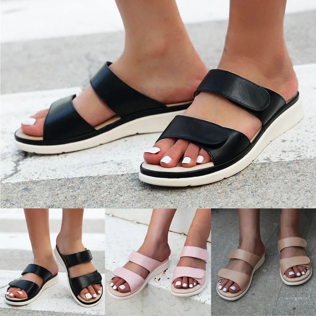 Women Slippers Sandals Fashion Summer Soft Bottom Arch Support Flip ...