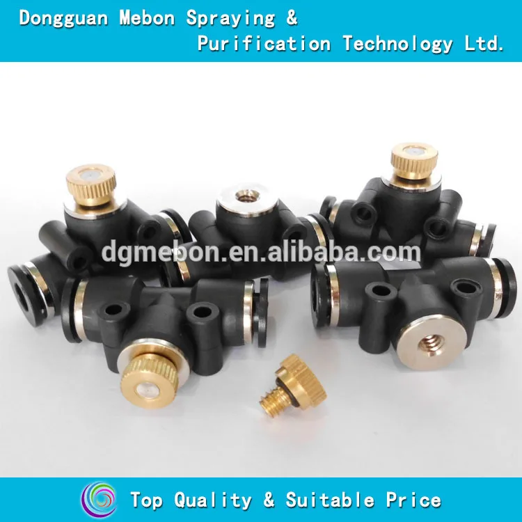 US $1.154.00 Free shipmentfog nozzle and 14 pneumatic fittinglow pressure mist cooling nozzle and fittingNo including tube