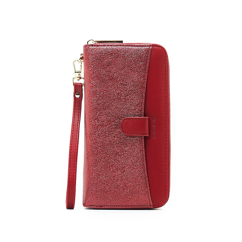 

New Women Pu Leather Wallets Fashion Female Long Wristlet Handbags Woman Money Bag Phone Purse Cards Holders Clutch Women Wallet