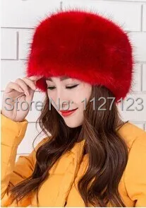 Большая красная НОВАЯ шапка Qiu dong Высококачественная имитация лисьего меха вся кожа Круглая Шапка теплые женские шапки из искусственного меха