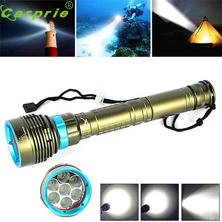 Super Underwater 200m 20000LM 7x XM L2 LED Scuba Diving Flashlight