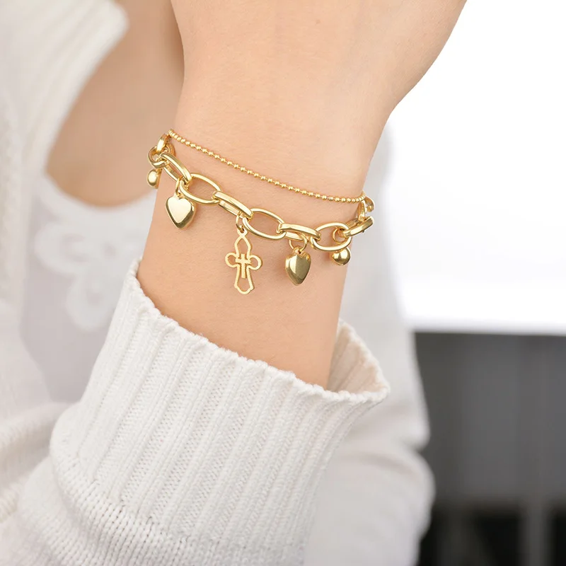Trendy-Christian-Jewelry-Multilayer-Chain-Heart-Cross-Gold-Color-Bead-Stainless-Steel-Bracelets-For-Women-Gift (5)