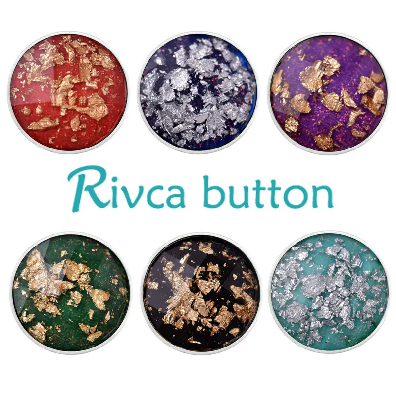 

Rivca Snap Button Jewelry High Quality Resin Items Styles DIY 18mm Charm Snap Button Bracelet For Women Christmas Gift D03153
