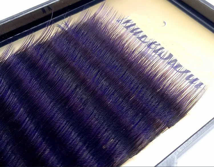 

New all size Premium silk Eyelash J/B/C/D curl 0.07 mm 1 trays purple high-quality mink eyelash extension individual eyelashes