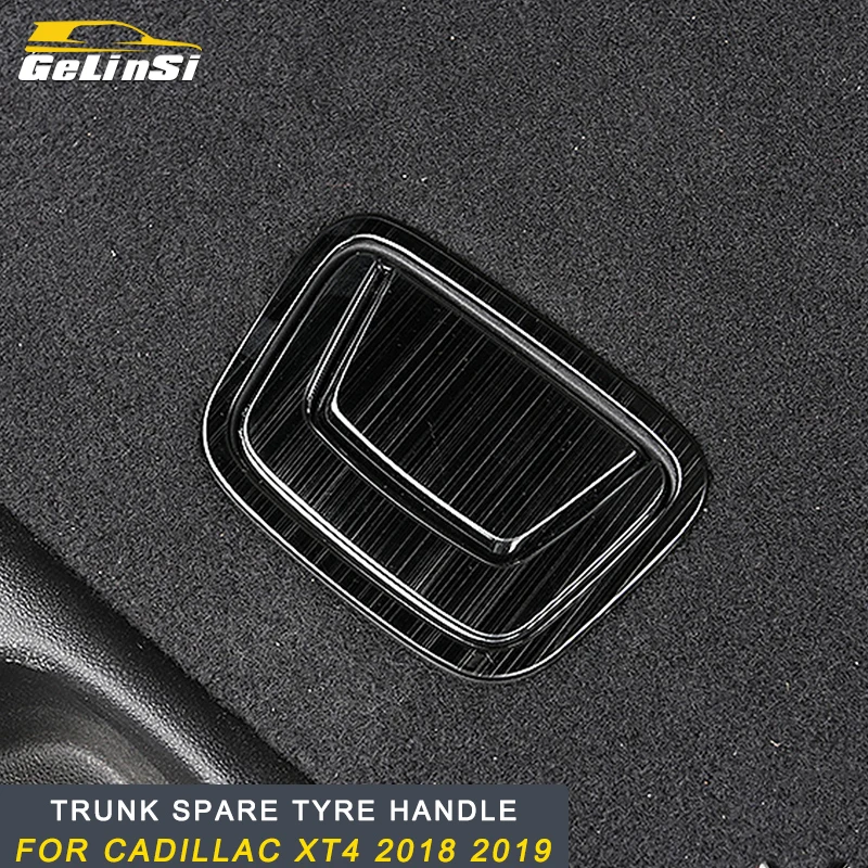 

GELINSI Trunk spare tyre handle frame Stickers Cover Interior Accessories For Cadillac XT4 2018 2019 Auto Car