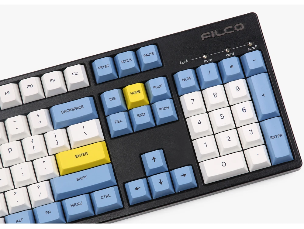 Голубое небо и белое облако keycap 112/157 клавиш PBT Вишневый профиль краситель-сублимированный MX Переключатель для механической клавиатуры keycap