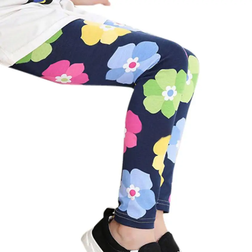 Baby Kids Girl Pants Summer Comfortable Cotton Children Trousers Printing Leggings Flower Kids Classic baby Girls Pencil Pants