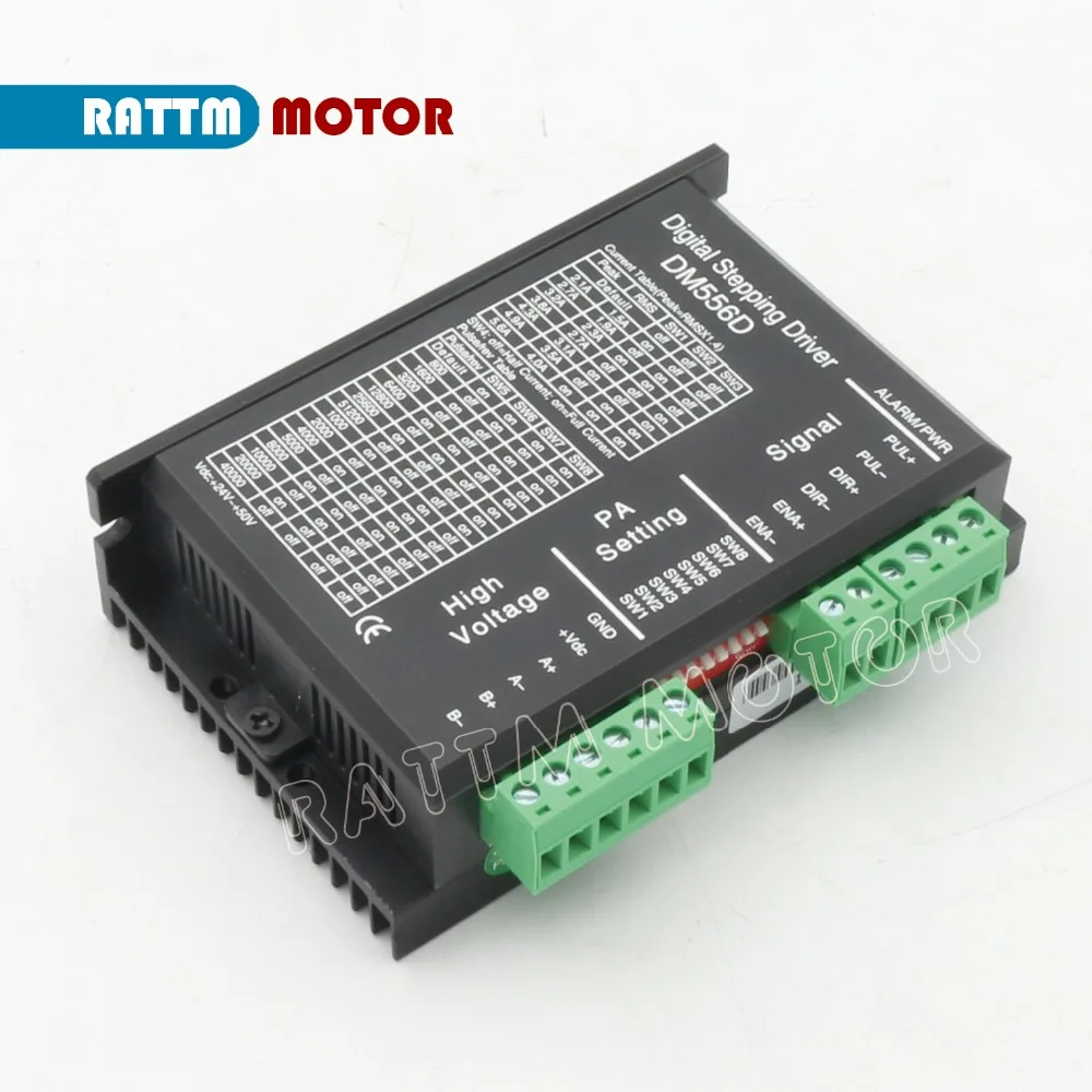 Цифровой шаговый двигатель DM556D 5.6A/256 микростеп высокопроизводительный дизайн подходит для nema17 к nema 23 мотор ЧПУ Шаговая система