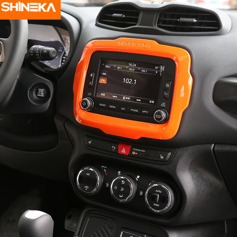 SHINEKA ABS 5 ''экран центральная консоль gps навигационная панель декоративная рамка для Jeep Renegade- автомобильные аксессуары