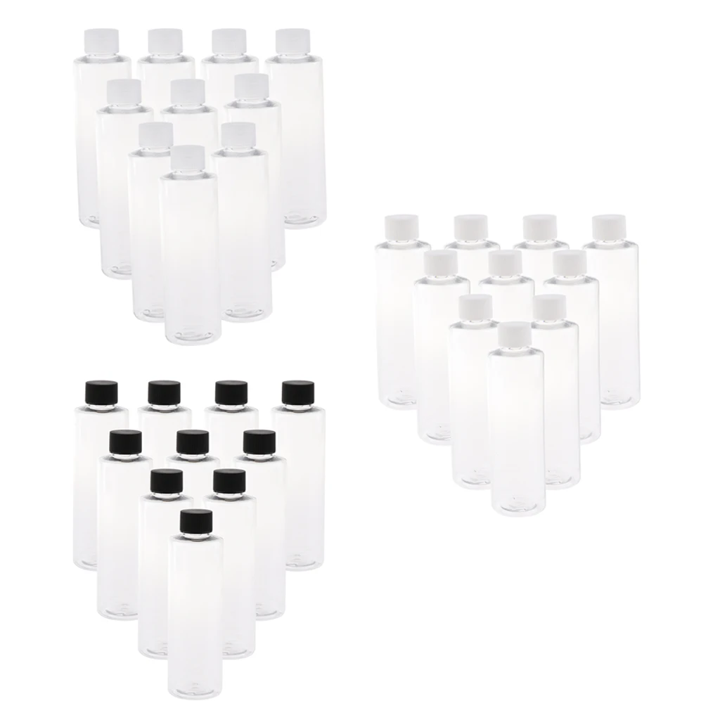 

10Pcs 200ml Refillable Bottles Plastic PET Bottles with Screw Tops for Liquids Toiletries Cosmetics
