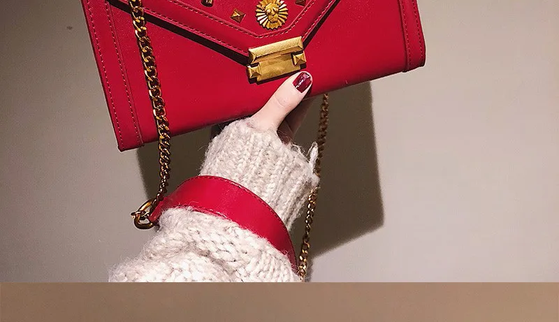 luxury women bag female shoulder bag Ladies messenger bags with rivet_23