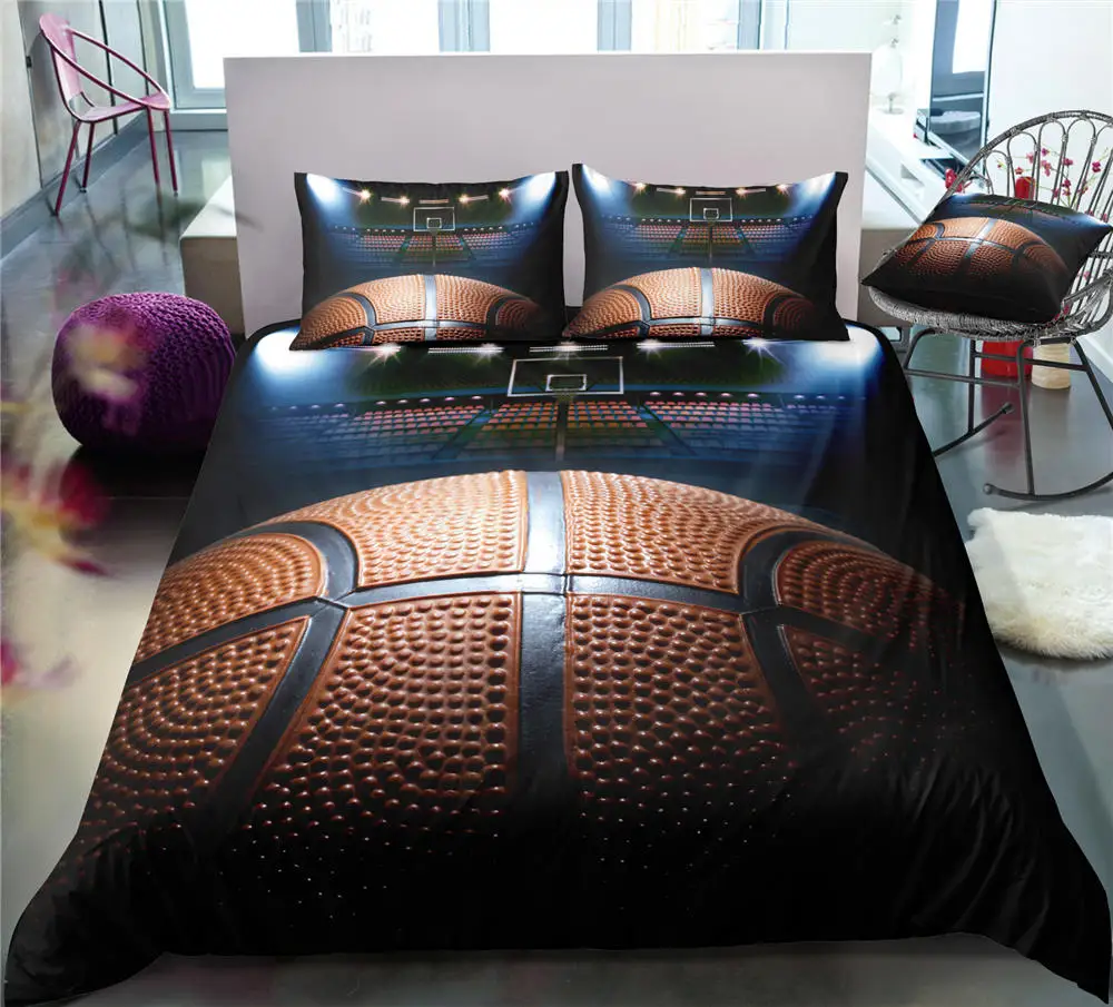 Thumпостельные футбольные покрывала, постельные принадлежности, набор спортивных полноцветных 3D пододеяльников, набор высококачественных дизайнерских постельных принадлежностей