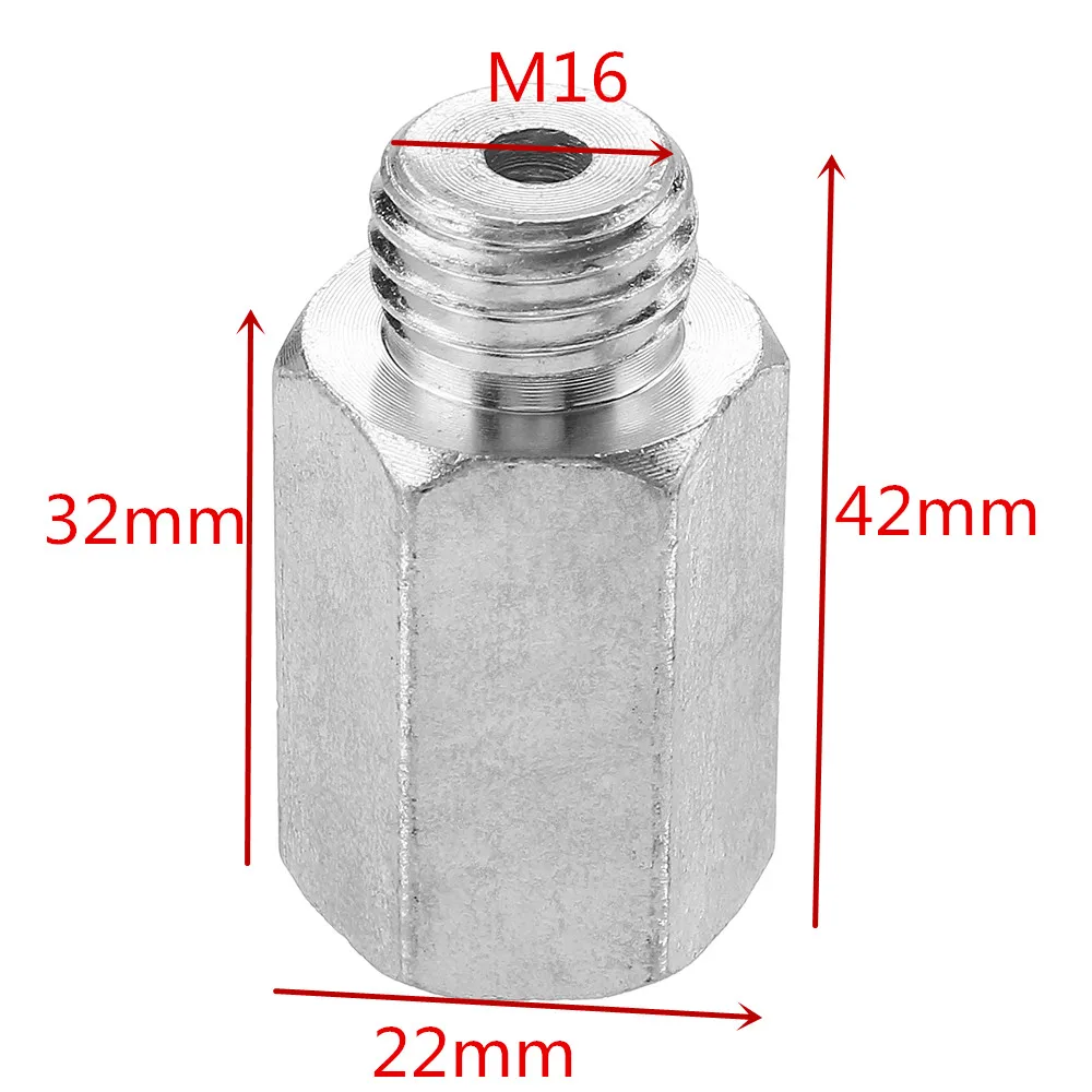 DANIU M16 штыревой к M14 гнездовой резьбовой разъем угловой адаптер шлифовальной машины 22 мм хвостовик шатун 42 мм Длина шлифовальный станок аксессуары