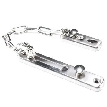 

1-Pack Anti-Theft Door Chain Stainless Steel Sliding Bolt Door Lock Security Chain for Home Hotel Safety Supplies