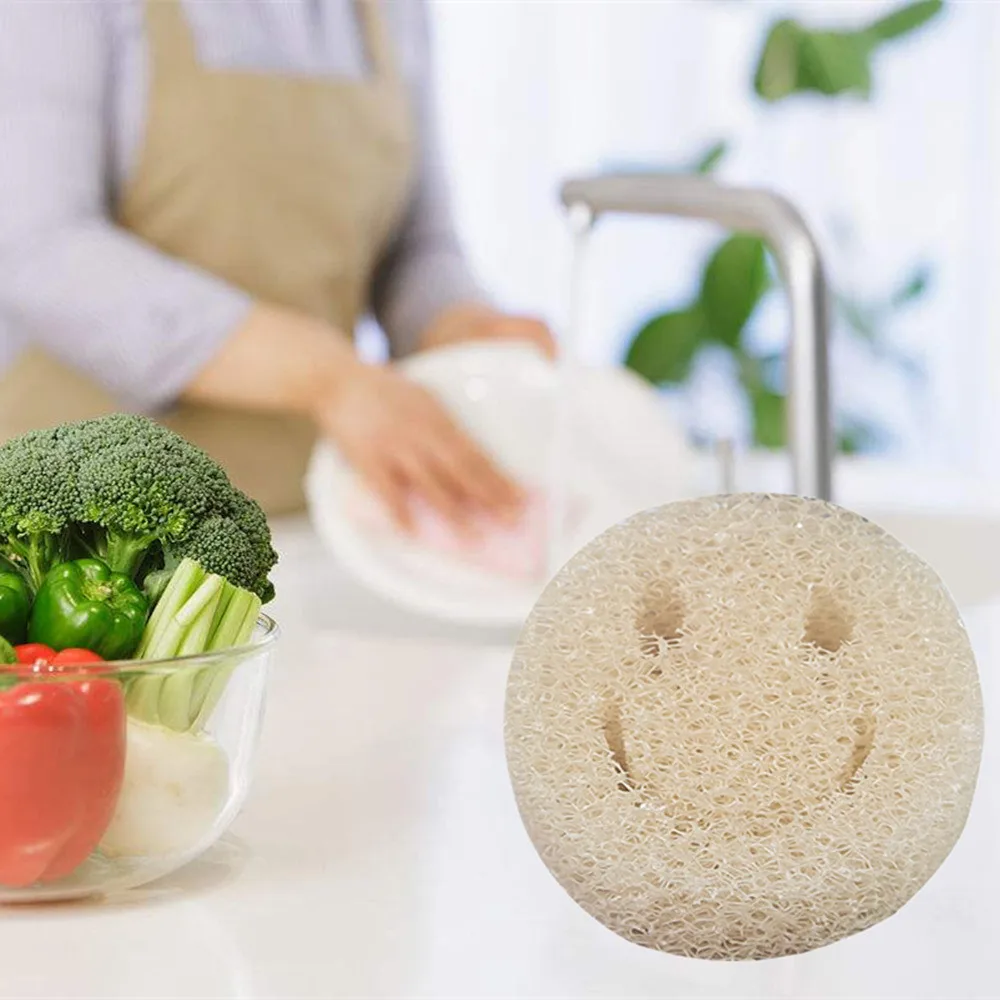 

2019 NEW 5Pcs Smiley Cleaning Sponge Kitchen Clean Dishwashing Sponge Brush Household multi-purpose cleaning sponge brush