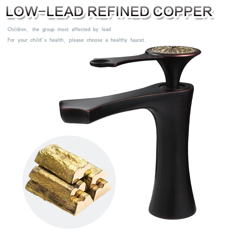 GEYO Antique Kitchen Black Copper Bathroom Faucets Basin Faucets Brass OilRubbed Bronze Faucet Bathroom Shower Hot Cold MixerTap GEYO Antique Kitchen Black Copper Bathroom Faucets Basin Faucets Brass OilRubbed Bronze Faucet Bathroom Shower Hot Cold MixerTap