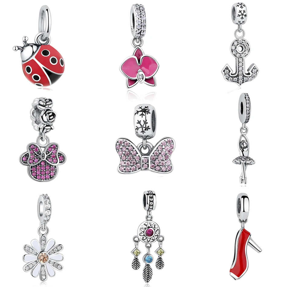 

2018 Silver Pendant Beads Fit pandora Charm Bracelets Silver 925 Original Dangle Charms Bead Fashion Jewelry making gifts DIY