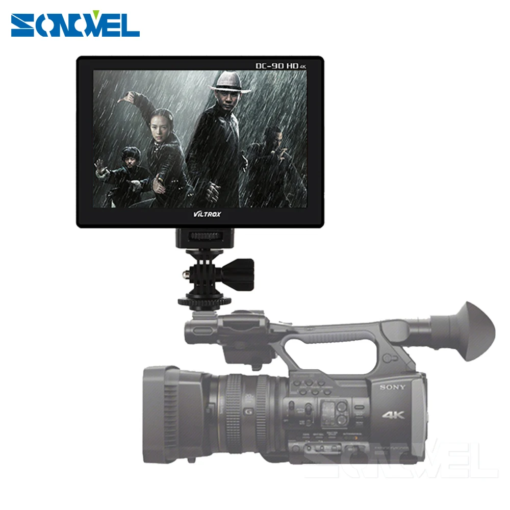  Viltrox DC-90 Clip-on 8.9''inch 4K IPS HD LCD Camera Video Monitor Display HDMI AV Input for Canon 