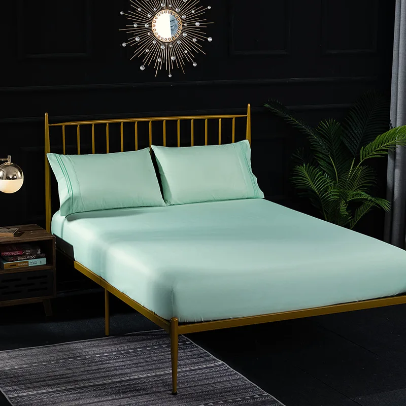 

Fitted Sheet Mattress Cover Friendly Cotton Multi Size Sanding Bedding Linens Bed Sheets with Elastic Band Double Queen Bedsheet