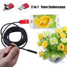 Новинка 7,0 мм эндоскоп камера 720P HD USB эндоскоп с 6 светодиодный 10 м кабель водонепроницаемый осмотр бороскоп для андроида ПК