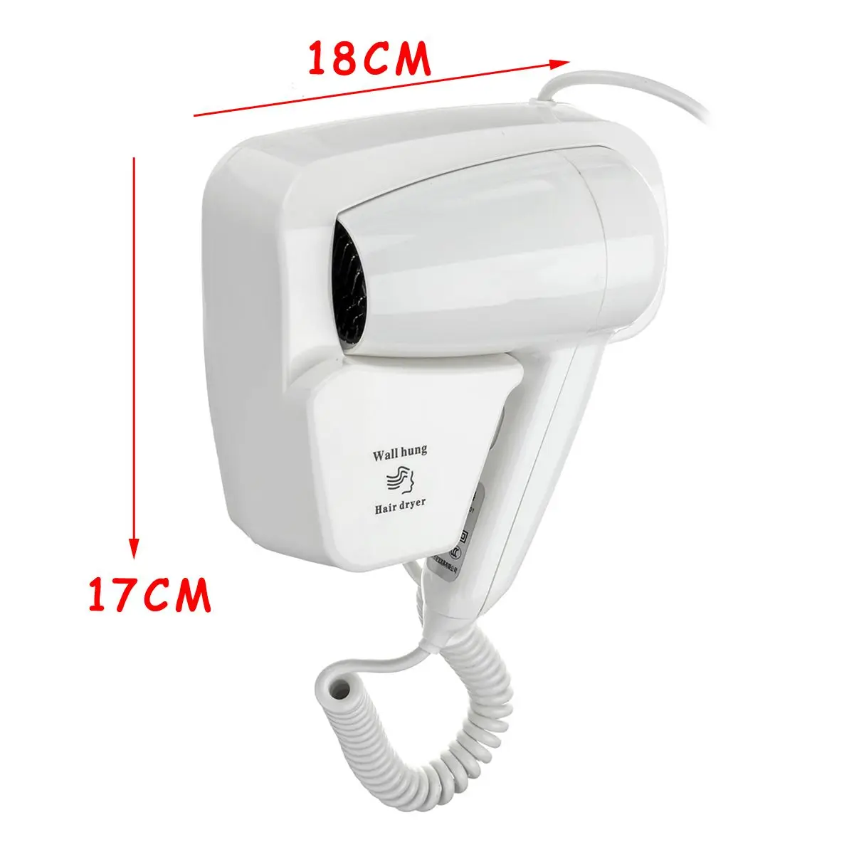 Mini 1300W 220V Home Hotel Bathroom Powerful Wall Hanging Type Electric Hair Dryer Hotel Bathroom Cold/hot Wind