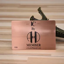 Розовая Золотая матовая металлическая карточка Свадебная металлическая карточка с вырезами нормальная Выгравированная печать 1C/1C