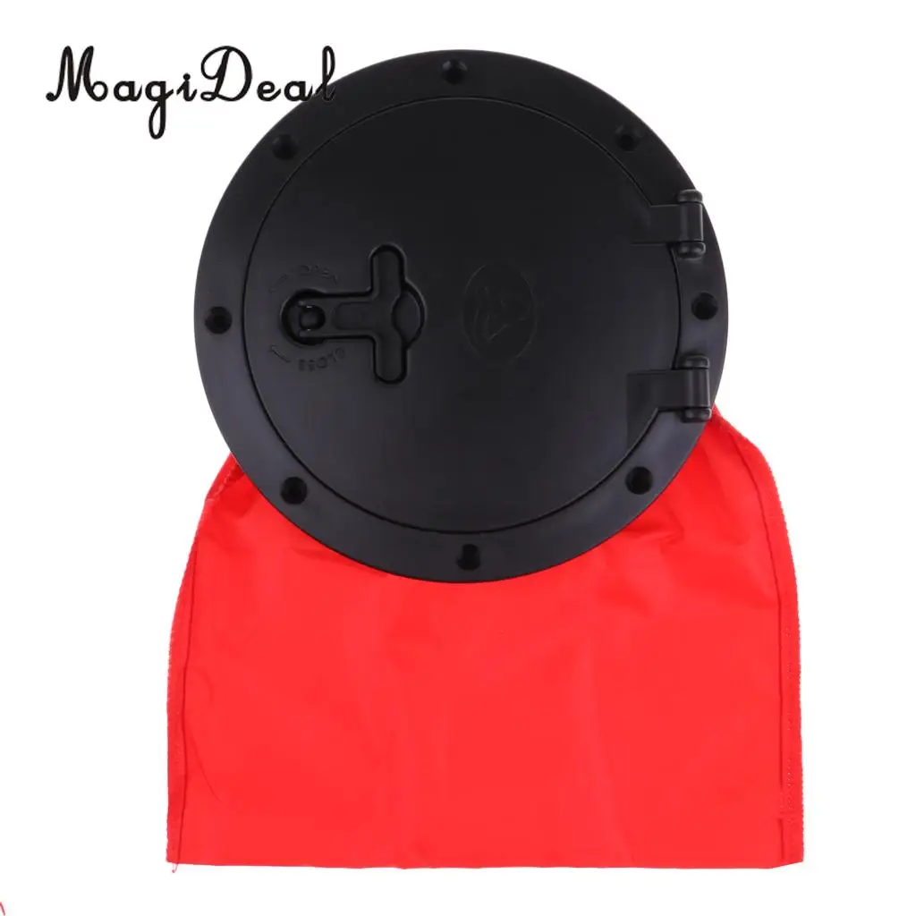 MagiDeal Universal 8 inch Nylon Kayak Deck Plate Hatch Cover & Storage Bag, Paddle Leash Clip for Canoe Dinghy Inflatable Boat