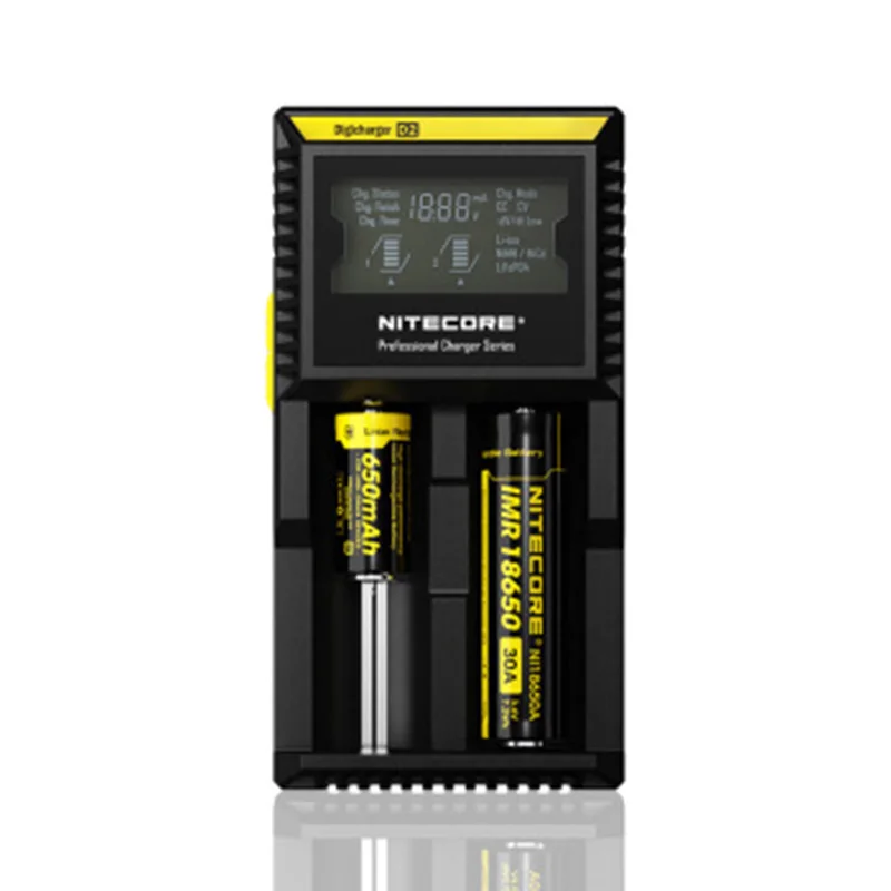 Оригинальное зарядное устройство Nitecore D2 Батарея Зарядное устройство ЖК-дисплей с функцией умной зарядки для 18650 14500 16340 26650 AA AAA батареи 12V Зарядное устройство H15