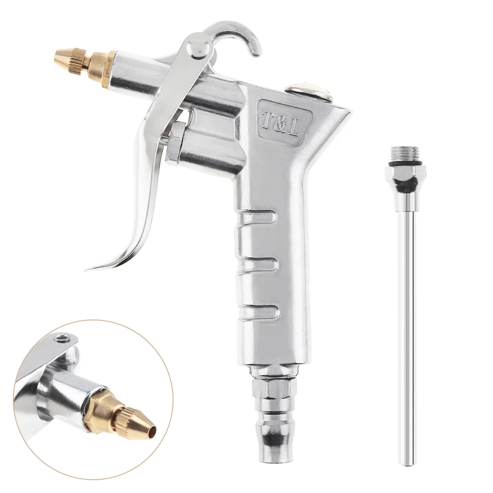 

TL-128C-989 Mini Pneumatic Blowing Dust Gun with 7.5mm Air Inlet Port and 10cm Replacement Long Nozzle for Cleaning Dust