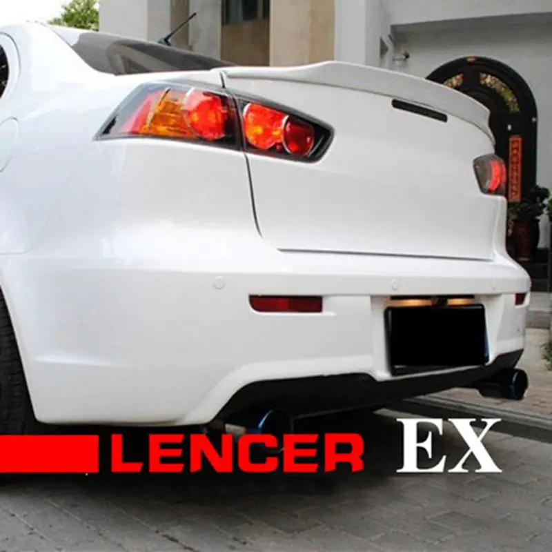 For Mitsubishi Lancer EX Evo 2008 2009 2010 2011 2012 2013 2014 2015 ABS Plastic Unpainted Primer Color Rear Trunk Wing Spoiler