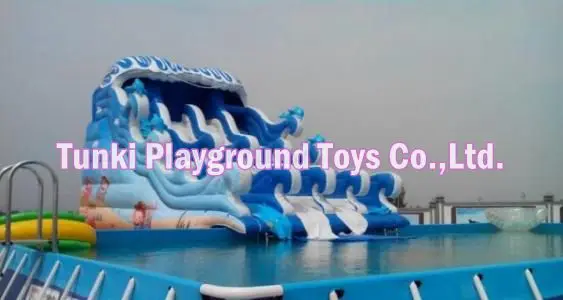 

Hot sale rectangular strong steel metal frame swimming pool