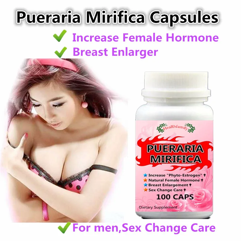 

6 bottle 600pcs,Pueraria Mirifica Extract,Enlarge Breasts,hips and buttocks,gender Change Feminizer,For man and woman