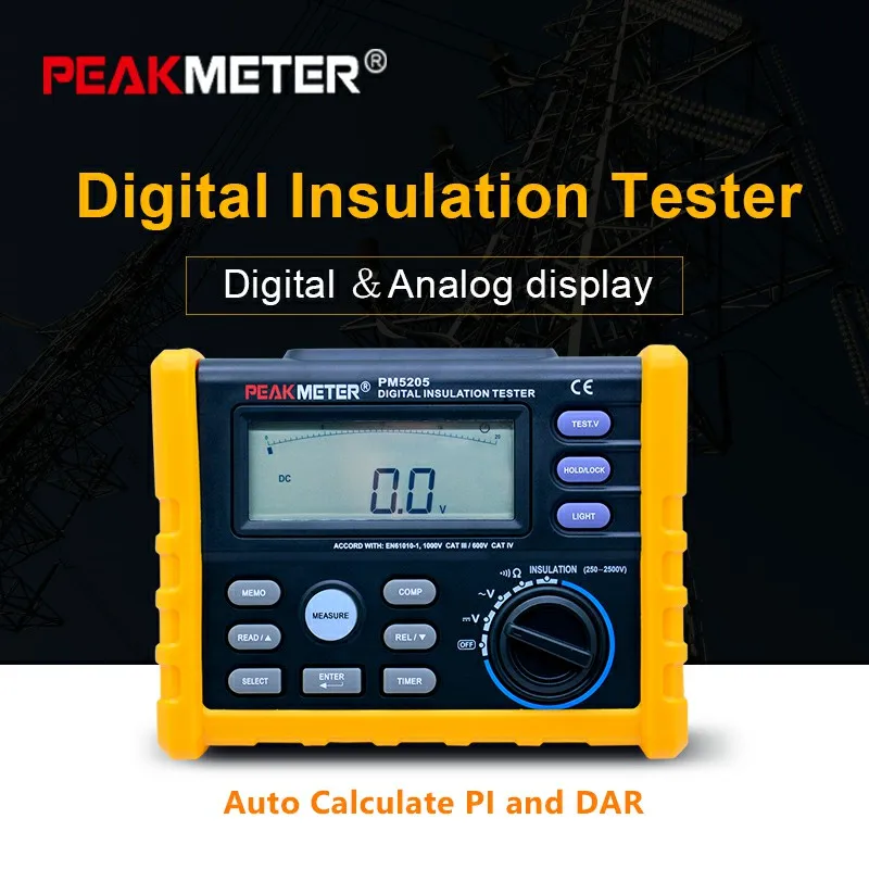 Digital Insulation Resistance Meter Tester MS5205 Analogue and Digital