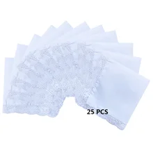 BAIYIXIN Hanky женские свадебные вязаные крючком кружевные носовые платки 60 s хлопчатобумажные носовые платки Размер 11," ДЮЖИНА ПАКЕТ