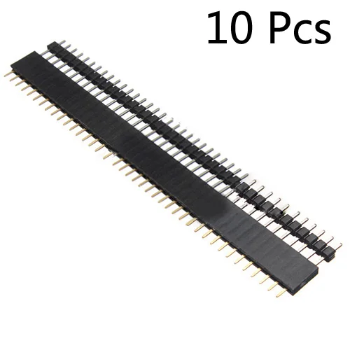 20 Pcs Mâle et Femelle 40 Pin 2.54mm SIL Connecteur Connecteur PCB IY 