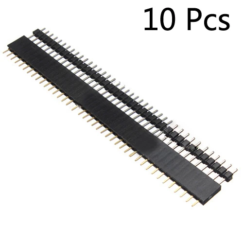 40 Pin PCB Conector Macho 2.54 mm Pin de una sola fila encabezado tira zócalo arduino C41 40 Pin PCB Conector Macho 2.54 mm Pin de una sola fila encabezado tira zócalo arduino C41