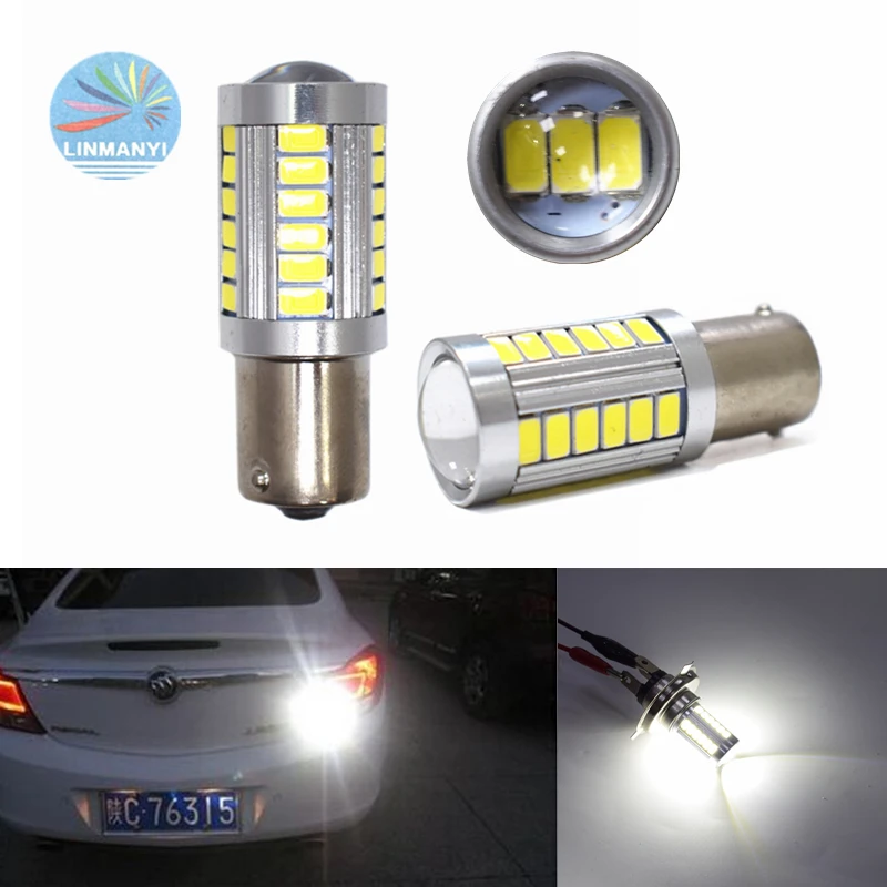 2 шт. 1156 задние фары S25 P21W BA15S 33LED 5630 33 SMD подсветка заднего хода задний фонарь с