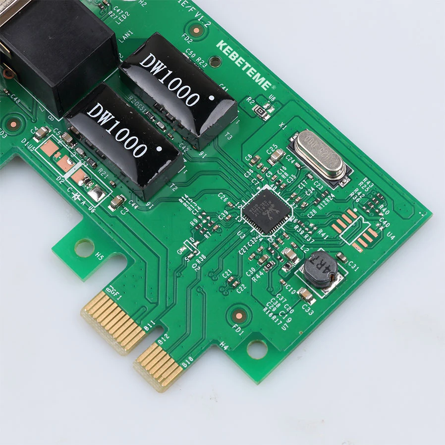 KEBETEME Gigabit Ethernet PCI Express PCI-E сетевая карта 10/100/1000M RJ-45 RJ45 LAN адаптер конвертер сетевой контроллер для ПК