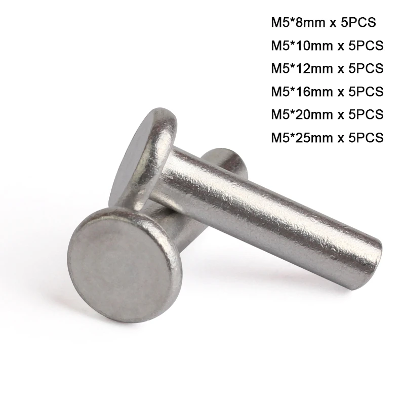 M5 Flat Aluminum Rivet Flat Head/countersunk Head Rivet Tap Solid