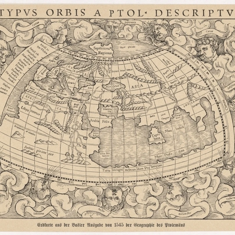 World Known To Ptolemy Poster Print By Mary Evans Picture Library (24 X 18)