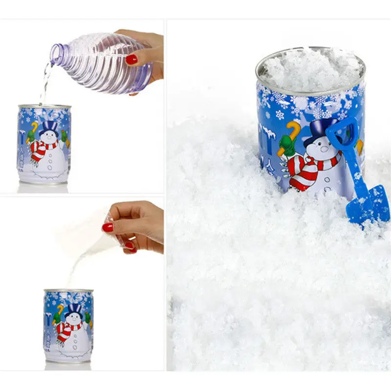 

White Snow for Christmas Fake Magic Magic Instant Fake Fluffy Snow Super Absorbant Christmas Wedding Decor