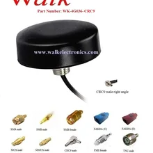 CRC9 мужской правый угол, RG174 кабель винт крепление 4g lte антенна, с высоким коэффициентом усиления 4g lte автомобильная антенна, наружная lte 4g антенна