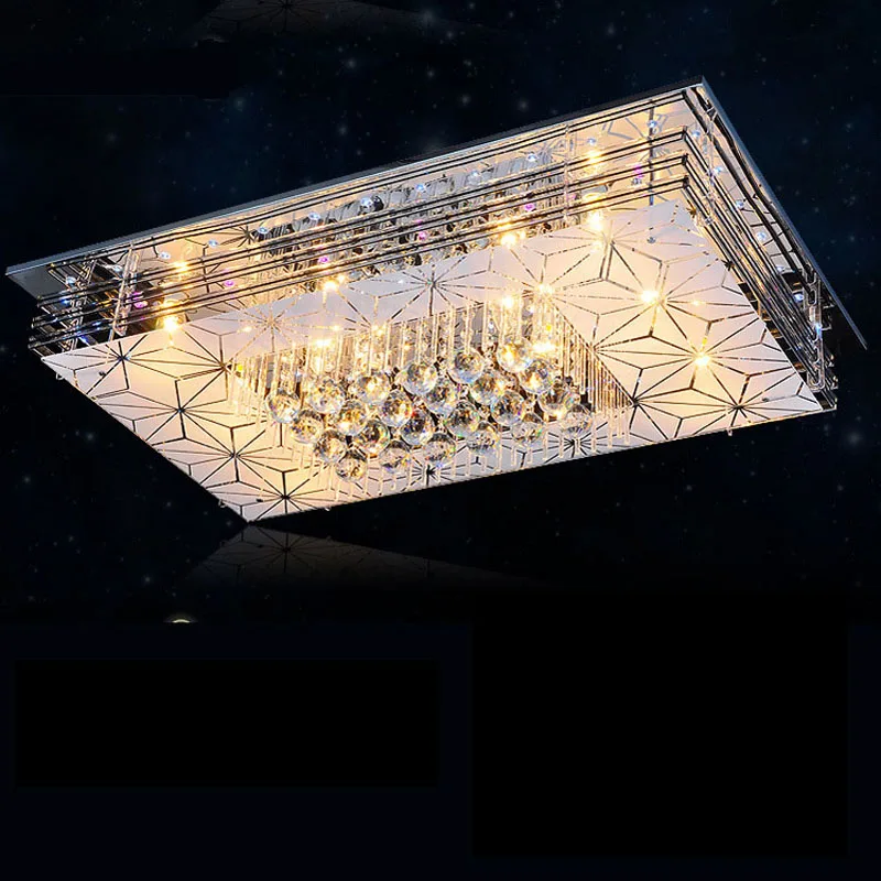 Rectangular LED ceiling light creative living room bedroom restaurant chandelier