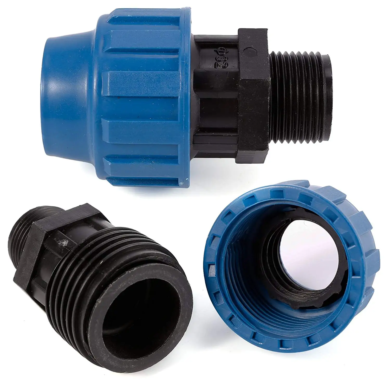 

32 mm Fast Coupling Adapter Drip Tape PP CONNECTION T piece (External thread) Tube PVC PRP PE 10 bar Angle Irrigation Connector